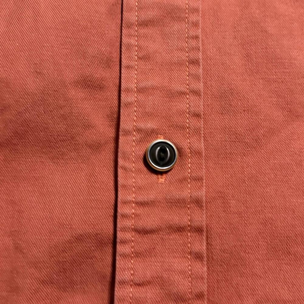 L.L. Bean BeanFlex Twill Shirt  Orange Button-Up Short Sleeve Casual Men’s XXXL - Picture 6 of 9